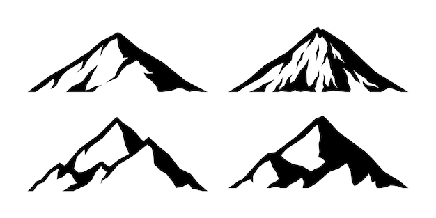 Mountains silhouette collection