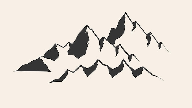 Vector mountains silhouettes mountains vector mountains vector of outdoor design elements mountain scenery trees pine vector mountain scenery