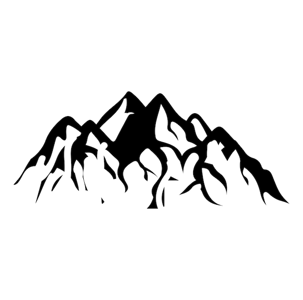 Mountains vector, vector vintage mountains hiking collection