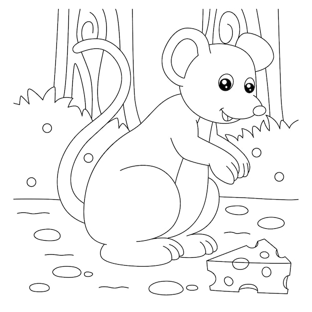 Mouse Coloring Page for Kids