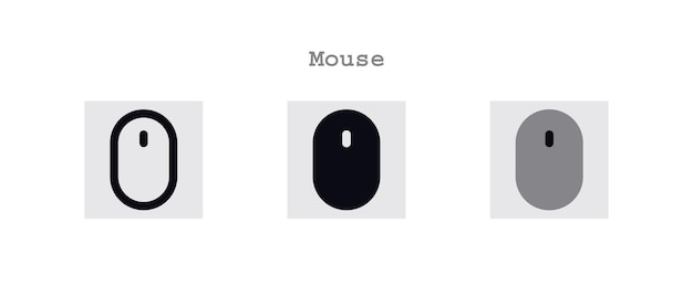 Mouse icons set