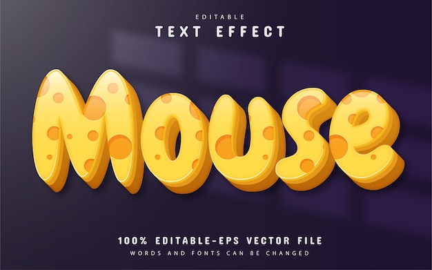 Mouse text, editable 3d text effect