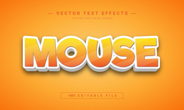 Mouse text editable 3d text style