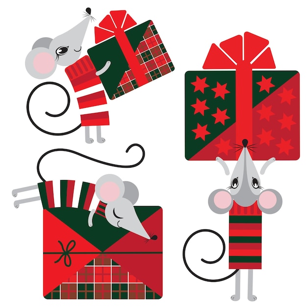 Mouse with gifts 2