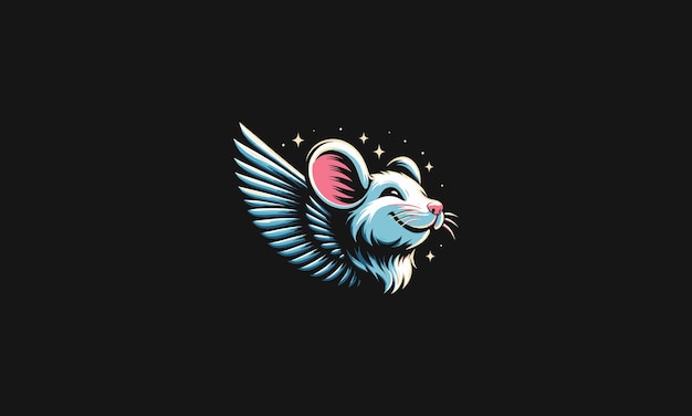 mouse with wings vector illustration artwork design