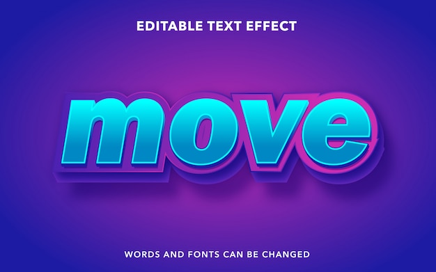 Move Editable Text Effect