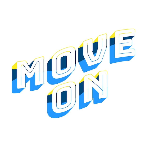 Move On Lettering Sticker