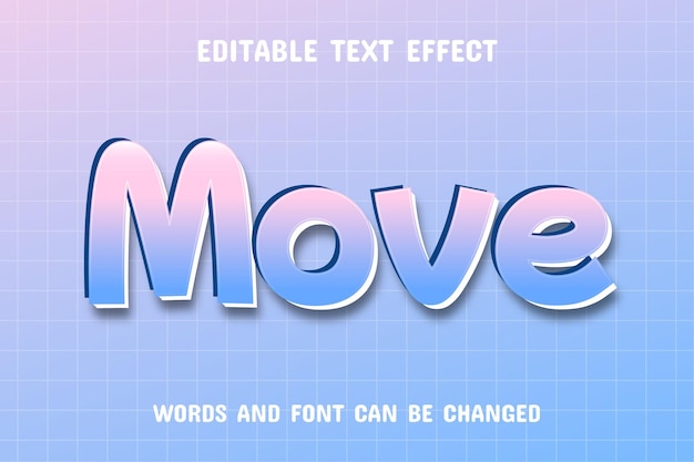 Move text 3d text effect