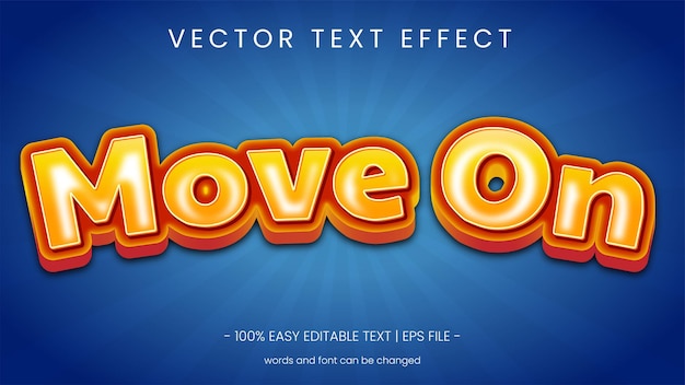 Move on text effect editable