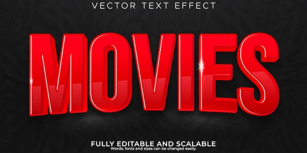 Movie cinema text effect editable film and show text style