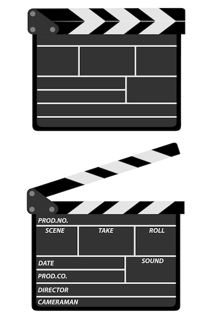 Vector movie clapper stock vector illustration