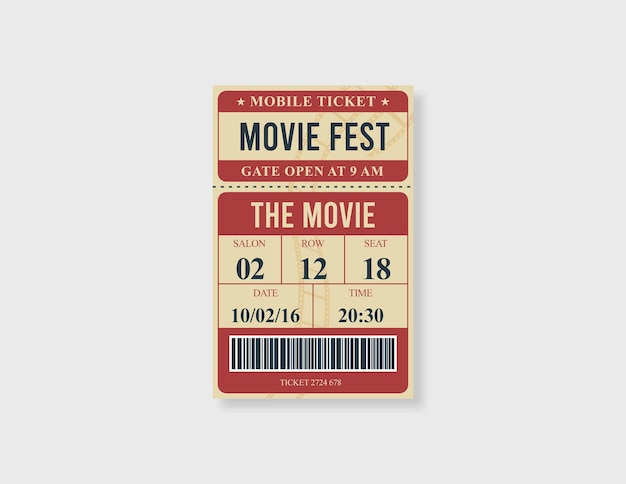 Movie E Ticket Template