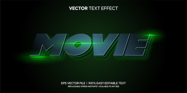 Movie luxury stlye editable text effect