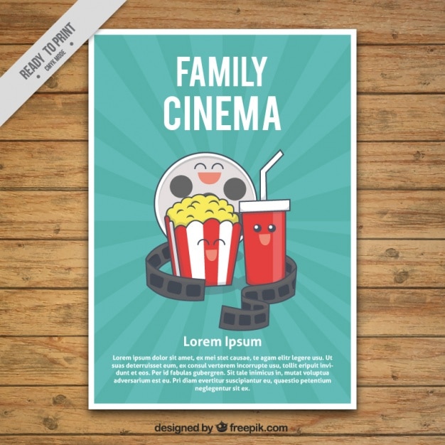 Vector movie poster with friendly characters