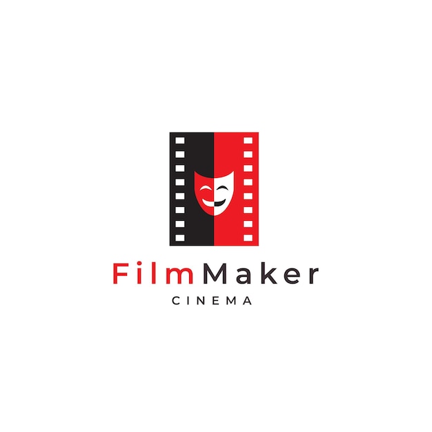 movie production film maker modern logo design vector