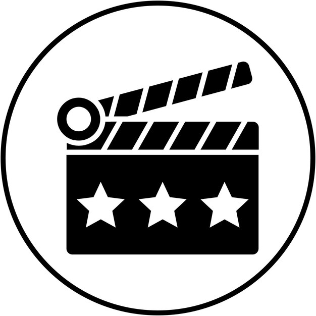 Vector movie review vector icon can be used for video production iconset