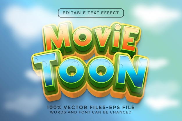 Movie Toon Editable Text Effect