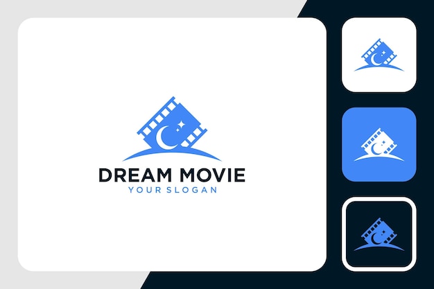 movie with dream logo design