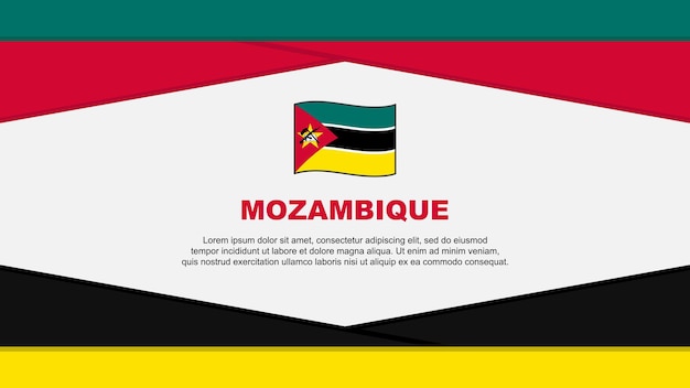 Mozambique Flag Abstract Background Design Template Mozambique Independence Day Banner Cartoon Vector Illustration Mozambique Vector