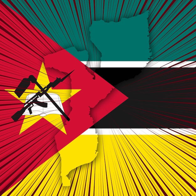 Mozambique Independence Day Map Design