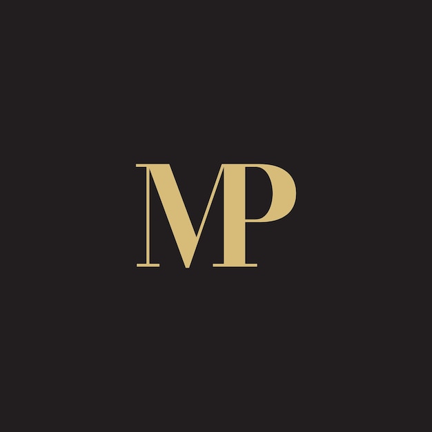 MP Letter Logo Monogram M and P Monogram Design MP Initials Letter