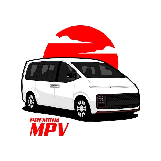 mpv car automotive vector illustration