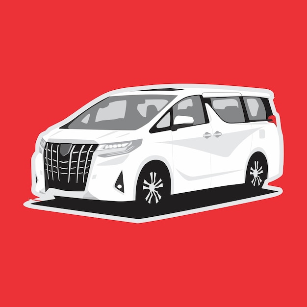 mpv car premium ilustration vector