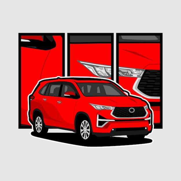 mpv car vector art illustration