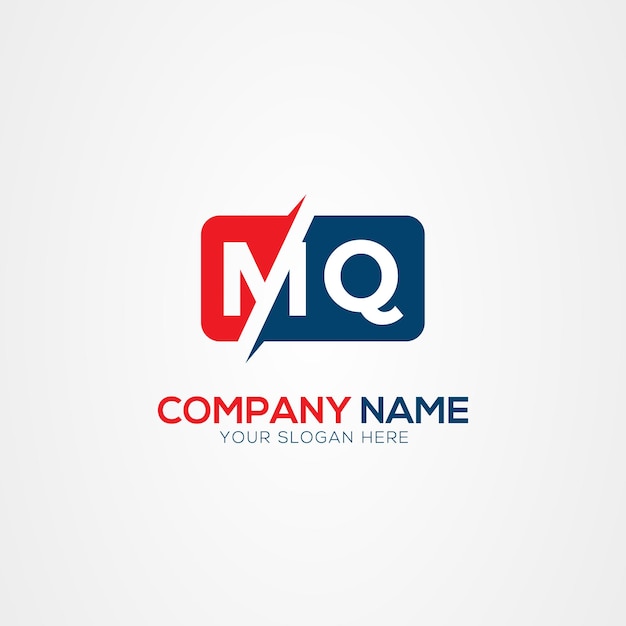 Vector mq or qm creative modern letters logo design element