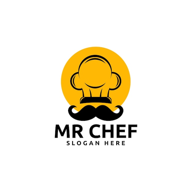 Mr chef logo design for restaurants and cafes