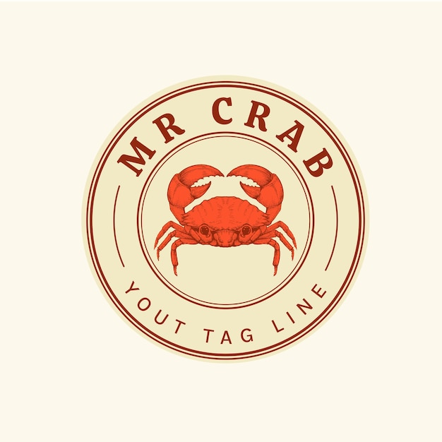 Mr Crab logo template for your brand