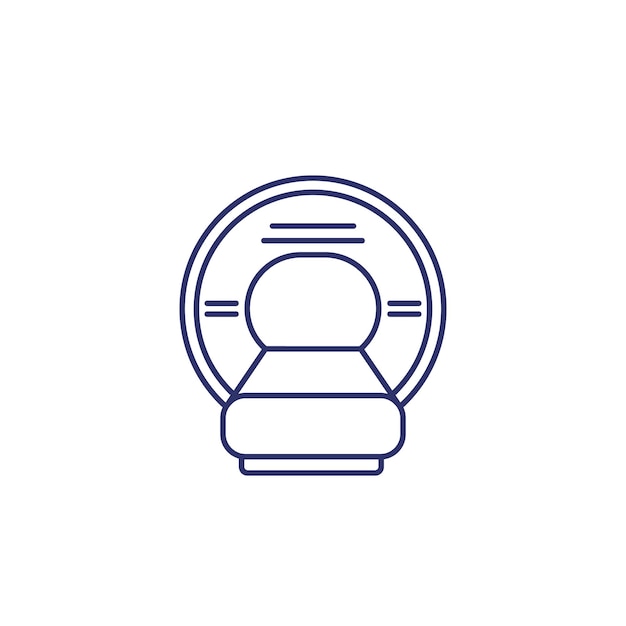 MRI line icon on white