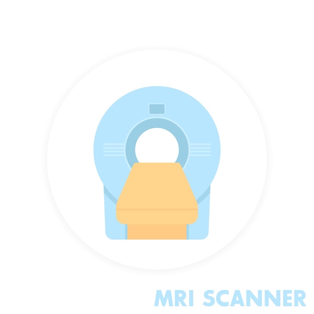 MRI scanner icon flat style vector illustration