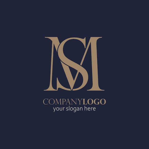 MS letter monogram logo