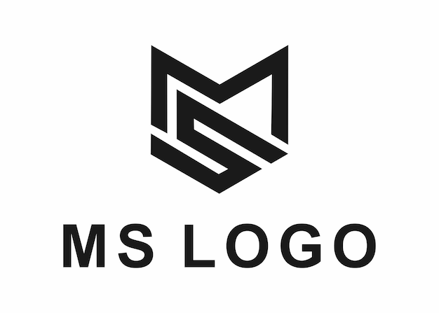 Vector ms logo design vector illustration