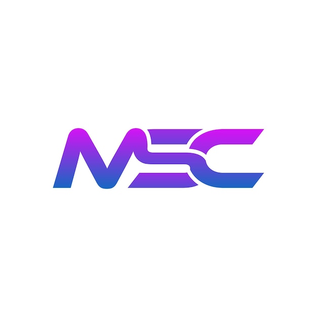 Vector msc initial letter logo