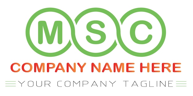 Vector msc letter logo design