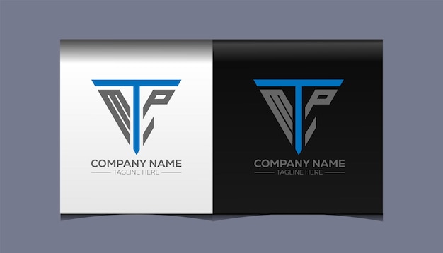 MTP initial modern logo design vector icon template