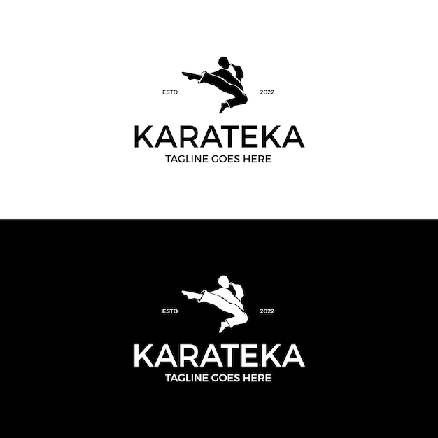 Muay thai kick boxing logo design