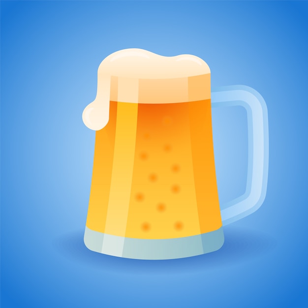 Mug of beer illustration.