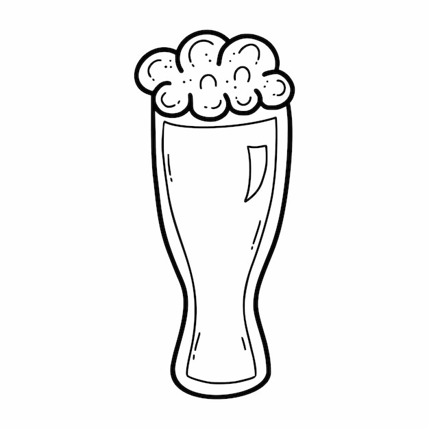 Mug of beer Oktoberfest icon Vector doodle icon Sketch