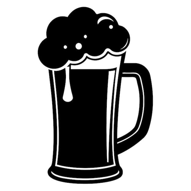 a mug of beer with a cloud of coffee on it