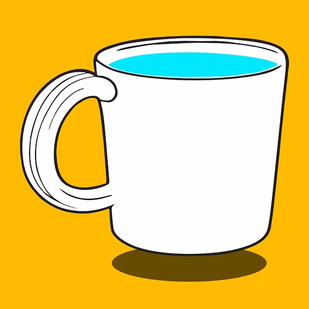 A mug with a blue liquid in it