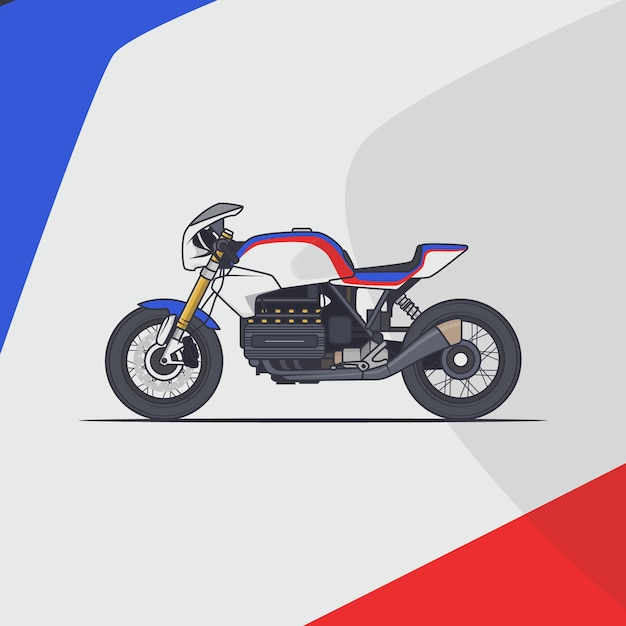 Multi Color Motorcycle illustration