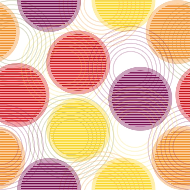 Multi colored circles on a white background