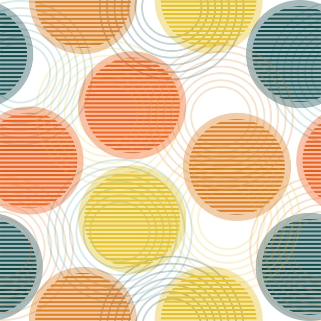 Multi colored circles on a white background