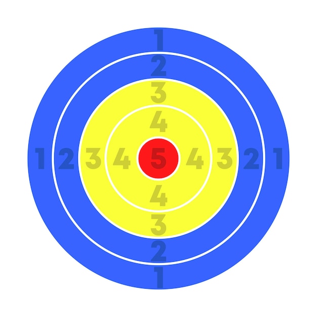 Multi-colored target for shooting. Sport. Vector illustration