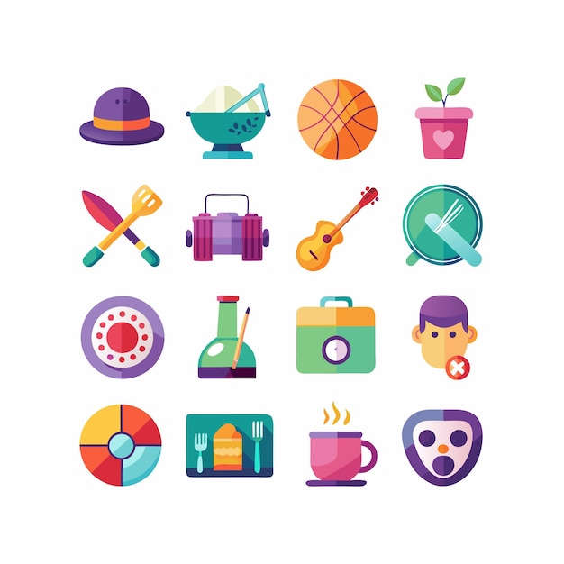 Vector multi concept design icons set