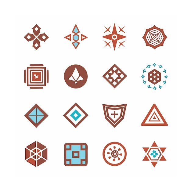 Multi concept design icons set