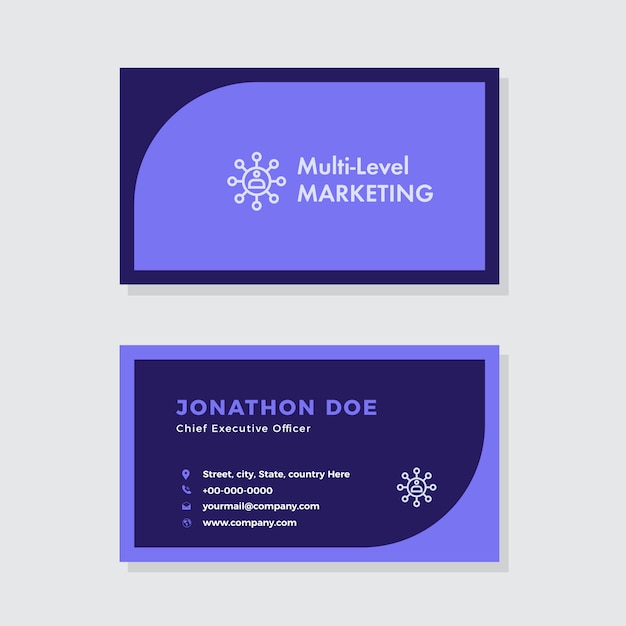 Multi Level Marketing Business card Design